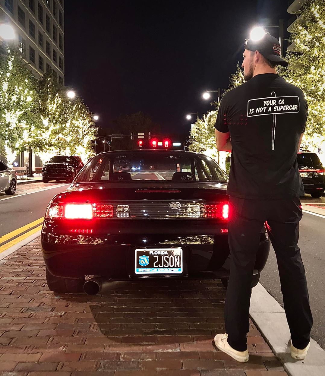 C8 Supercar - Broke Flexing - Black T-Shirt