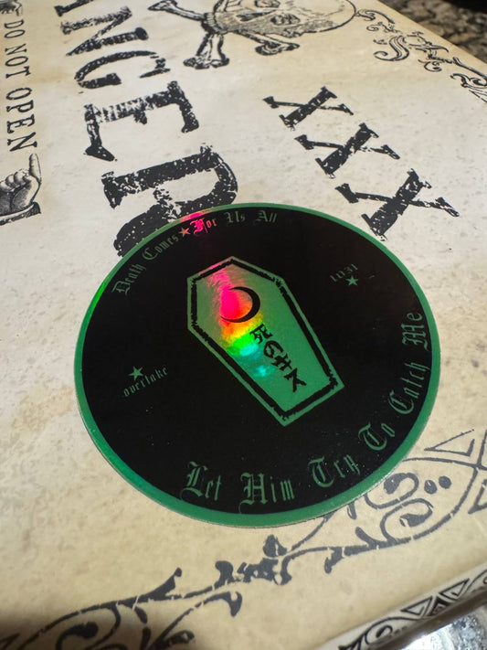 Broke Flexing – Death Comes For Us All | JDM Slap Sticker | Holographic Car Decal