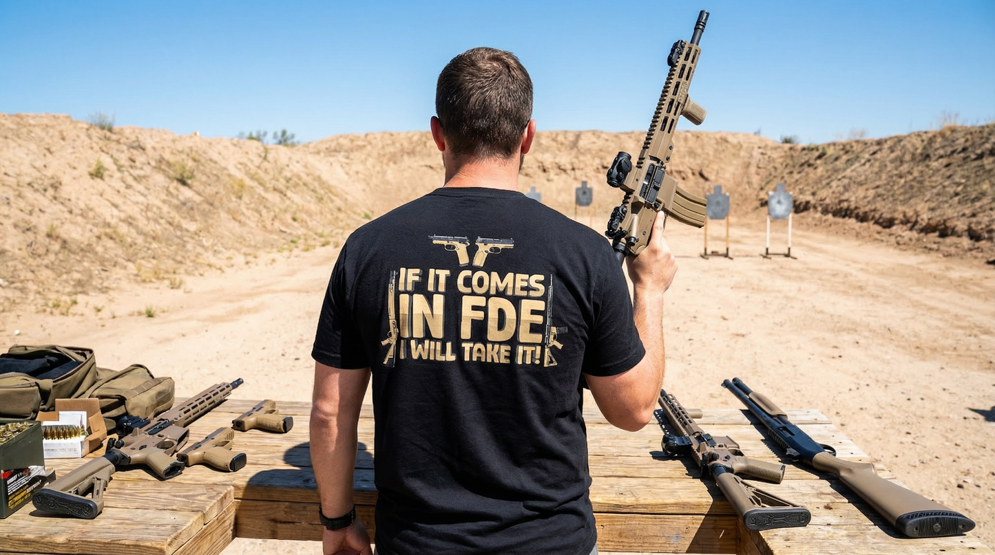 If It Comes In FDE I Will Take It - Broke Flexing - T-Shirt