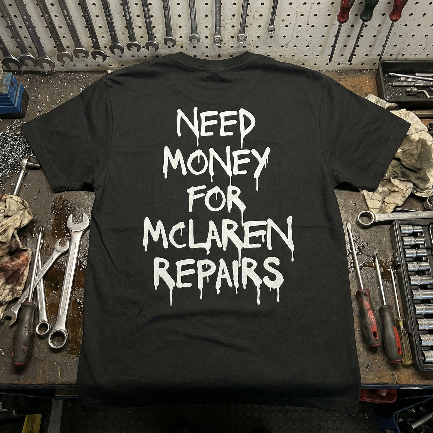 McLaren Repair T-Shirt | Exotic Car Ownership Humor | Broke Flexing