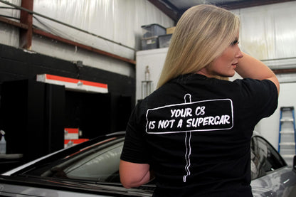 C8 Supercar T-Shirt | Corvette C8 Humor Shirt | Car Meet Meme Apparel | Broke Flexing