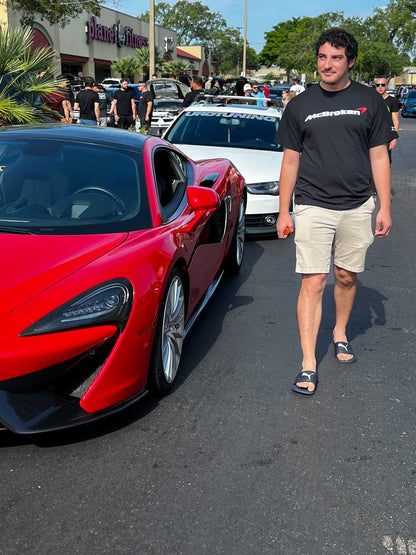 McBroken T-Shirt | McLaren Repair Humor Shirt | Supercar Meme Apparel | Broke Flexing